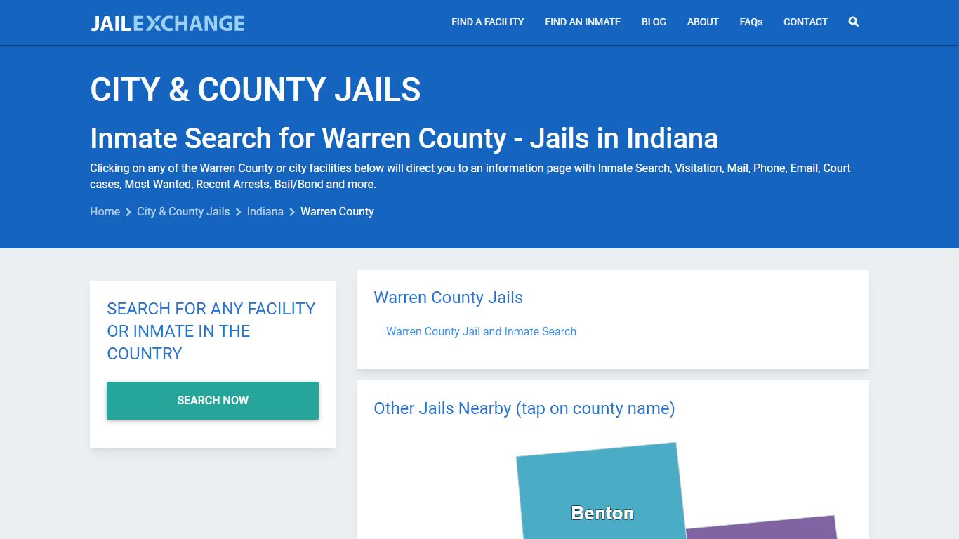 Inmate Search for Warren County | Jails in Indiana - Jail Exchange